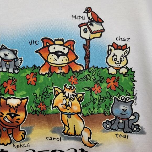 Crazy Shirts Hawaii Y2K Cat‎ Graphic Short Sleeve Men’s Vintage Casual Tee - Picture 6 of 16